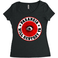 Paranoia Will Destroy Ya' Red Black Amp White Women's Triblend Scoop T-shirt | Artistshot