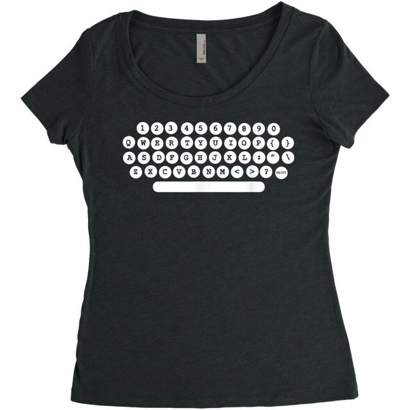 Typewriter Novel Author Book Writer Literary Editor T Women's Triblend Scoop T-shirt by KelseyHachler | Artistshot