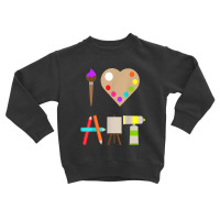 Cool I Love Art Fun Colorful Future Artist And Crafts Tee Toddler Sweatshirt | Artistshot