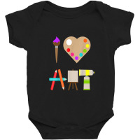 Cool I Love Art Fun Colorful Future Artist And Crafts Tee Baby Bodysuit | Artistshot