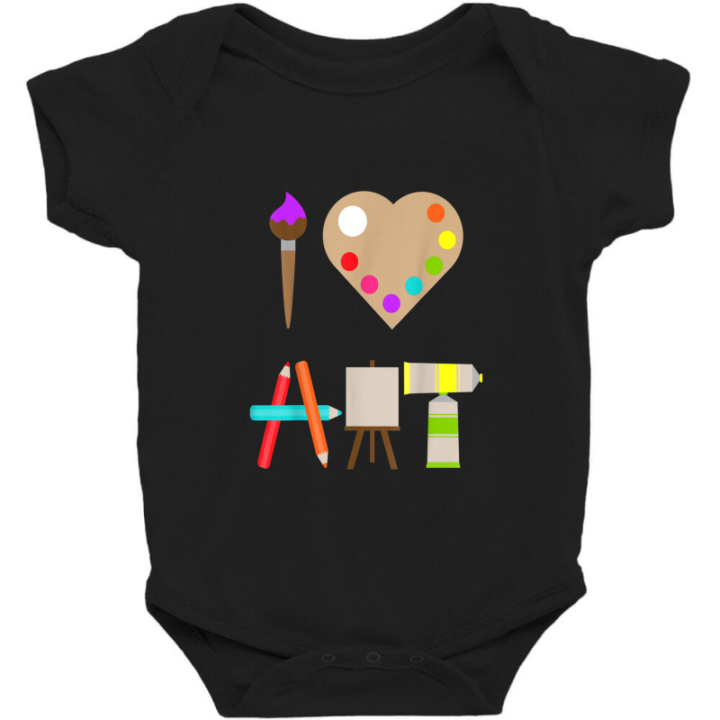 Cool I Love Art Fun Colorful Future Artist And Crafts Tee Baby Bodysuit by ElizahTessieDenniston | Artistshot