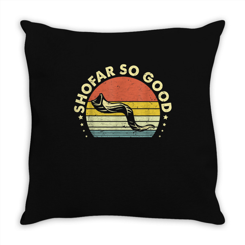 Yj6j Vintage Shofar So Good Rosh Hashanah Jewish Day Throw Pillow | Artistshot