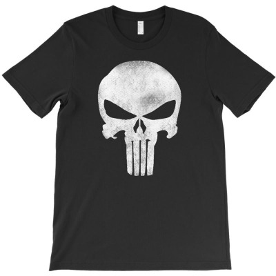 Punisher Skull Vintage T-shirt Designed By Dejavu77