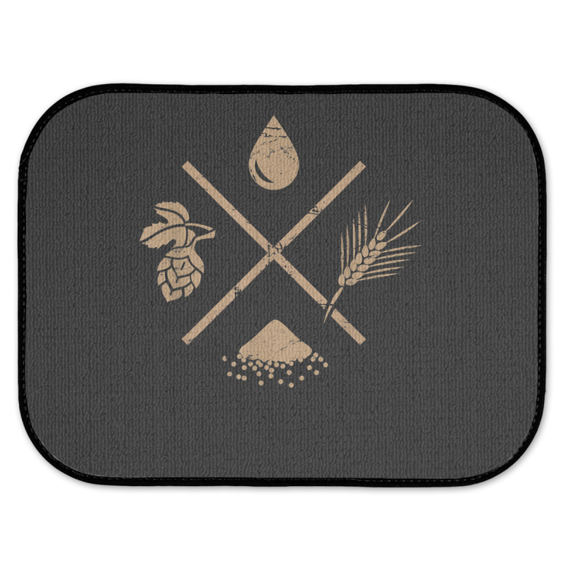 Water Barley Yeast Hops  Beer Homebrew Rear Car Mat | Artistshot