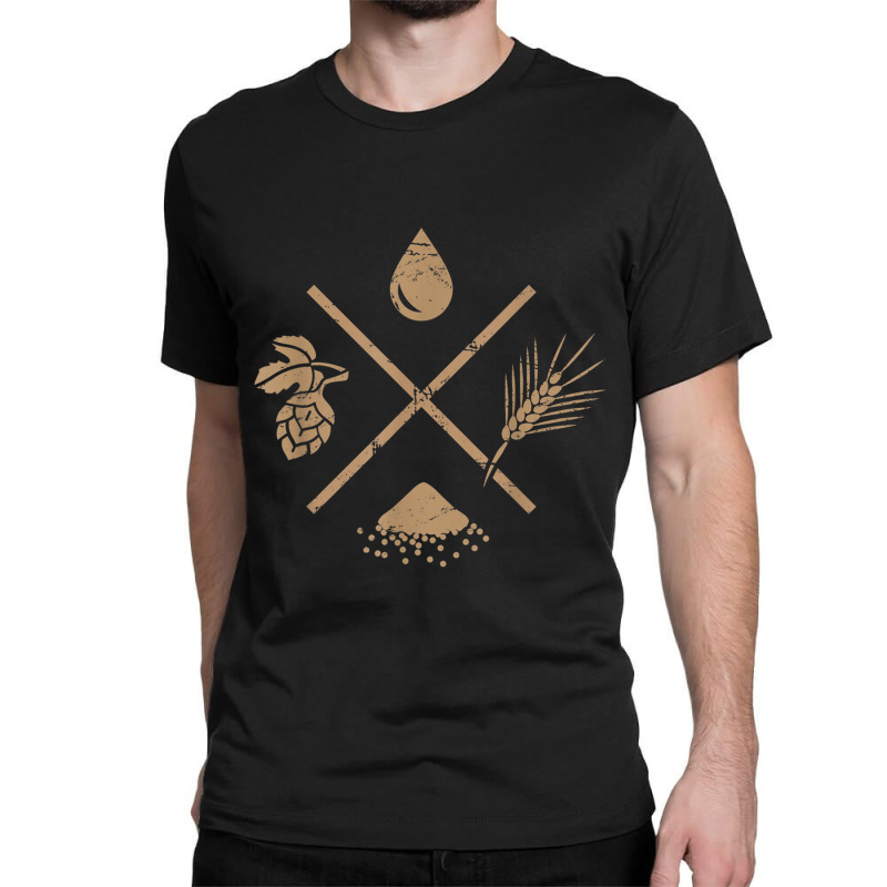 Water Barley Yeast Hops  Beer Homebrew Classic T-shirt | Artistshot