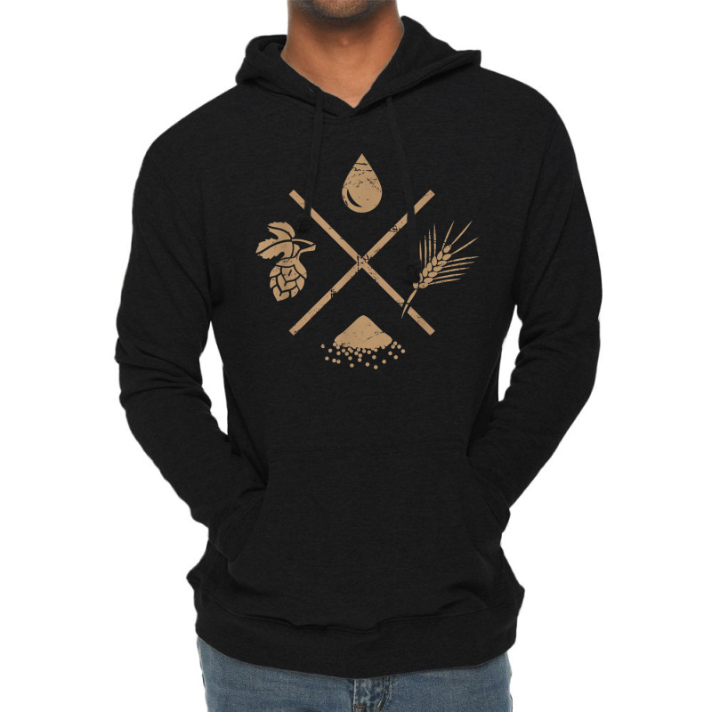 Water Barley Yeast Hops  Beer Homebrew Lightweight Hoodie | Artistshot