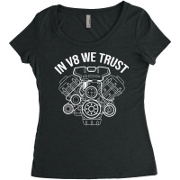 In V8 We Trust Car Mechanic Enthusiast Manual Transmission Women's Triblend Scoop T-shirt | Artistshot