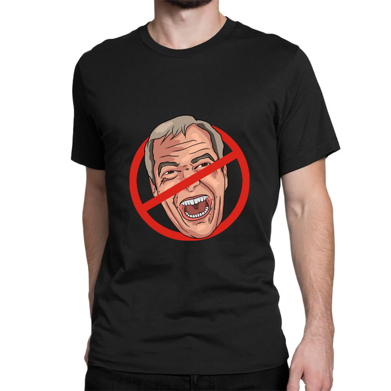 Nigel Farage No Road Sign Illustration Classic T-shirt by MelindaBouwman | Artistshot