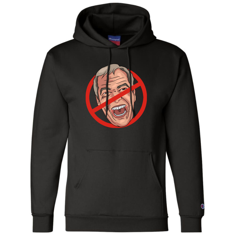 Nigel Farage No Road Sign Illustration Champion Hoodie by MelindaBouwman | Artistshot