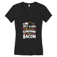 Just A Girl Who Loves Sunshine And Bacon - Bacon 1 Women's V-neck T-shirt | Artistshot