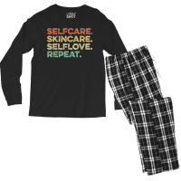 Selfcare Skincare Selflove Repeat Esthetician Men's Long Sleeve Pajama Set | Artistshot