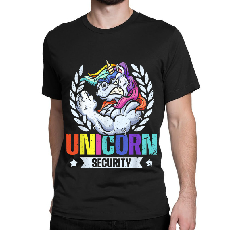 Unicorn Security Manly Muscular Unicorn Lovers Classic T-shirt | Artistshot