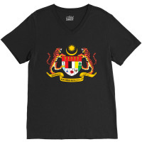 Coat Of Arms Of Malaysia V-neck Tee | Artistshot