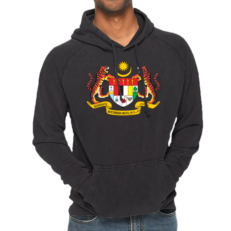 Coat Of Arms Of Malaysia Vintage Hoodie by SamaraMcCullou | Artistshot