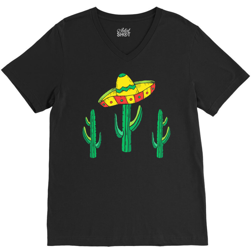 Cactus T  Shirt Mexican Sombrero Hat Cactus T  Shirt V-neck Tee | Artistshot