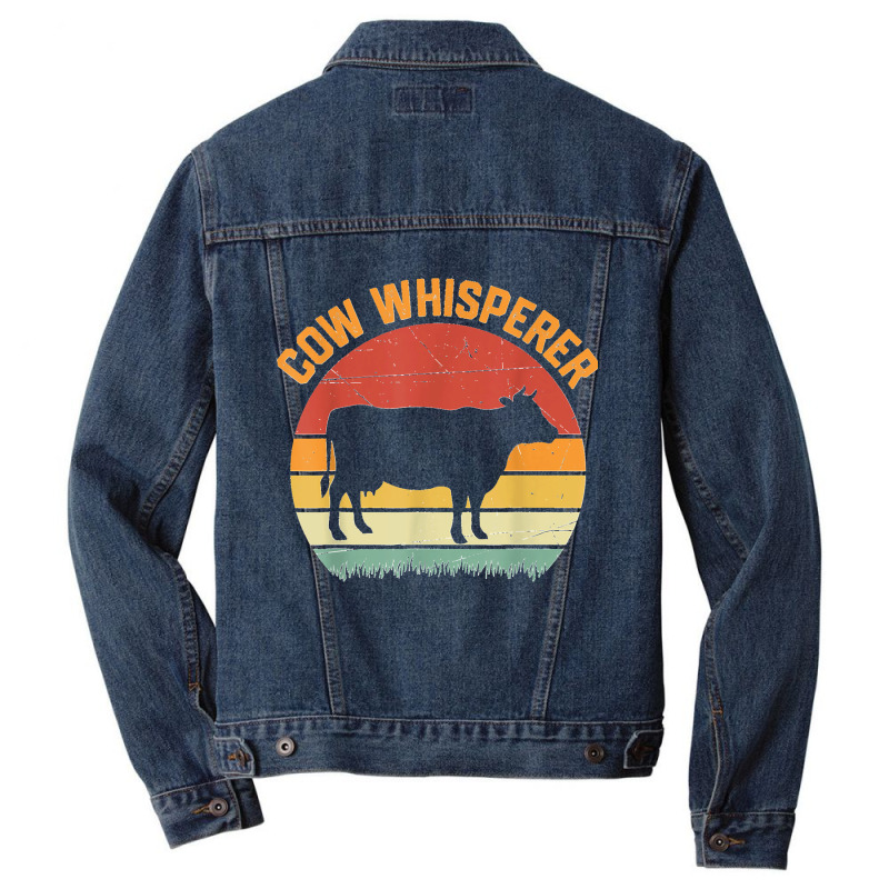 Cow Whisperer Funny Women Men Dairy Farming Farmer Farm Men Denim Jacket | Artistshot