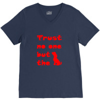 Trust Dog Red Graphics V-neck Tee | Artistshot