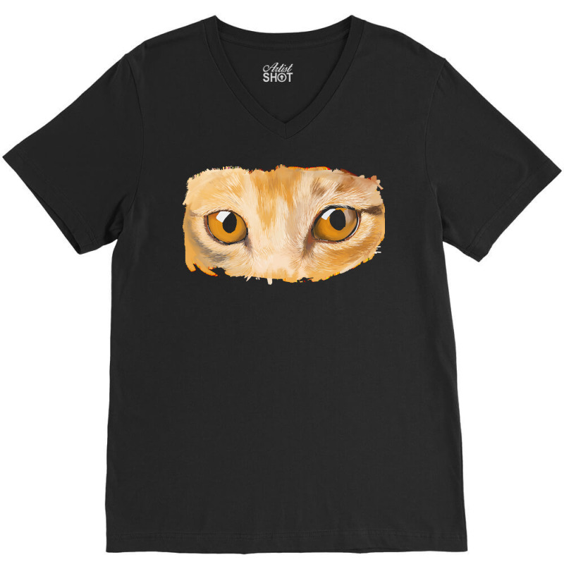 Cat Artworks T  Shirt Cat Eyes Painting T  Shirt V-neck Tee | Artistshot