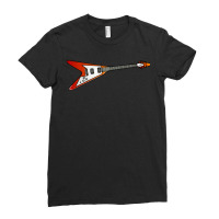 Electric Guitar Music Instrument Flying V Heavy Metal Ladies Fitted T-shirt | Artistshot