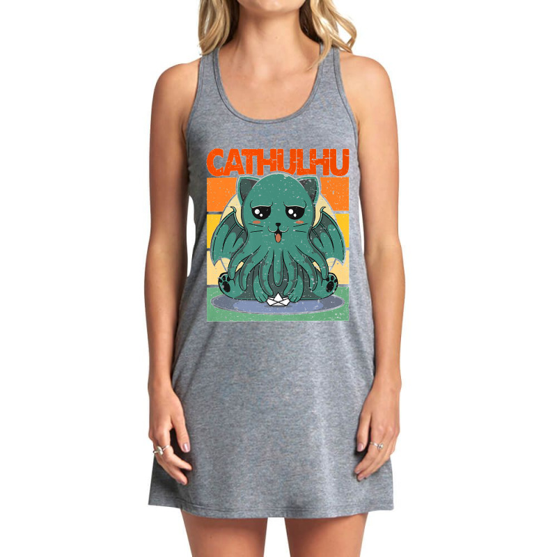 Cathulhu Cat Tentacle Large Old Cat Premium Tank Dress by KENNETHLEETINSLEY | Artistshot