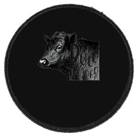 Bullheaded Cow Lover Funny Country Farm Style Sarcasm Round Patch | Artistshot