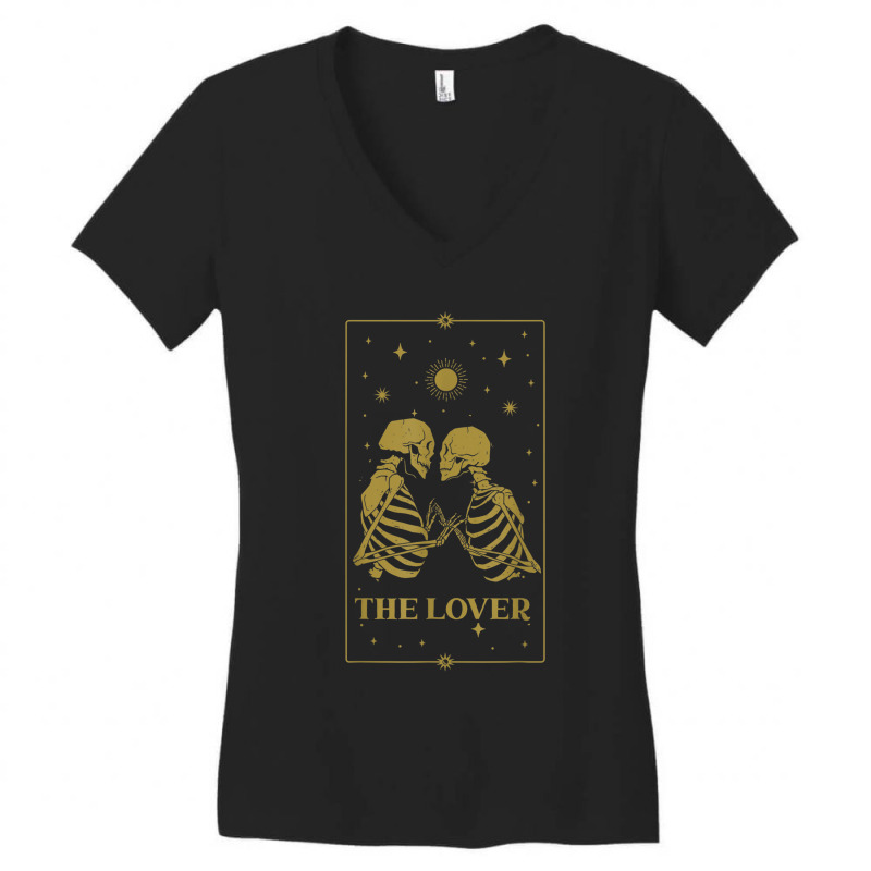 Tarot Card Reading Occult Dark Magic Witchcraft Shaman Women's V-Neck T-Shirt by MarciJanie | Artistshot