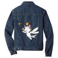 Fairy Siberian Husky Dog Mystical Pet Fairy Lover65.png Men Denim Jacket | Artistshot