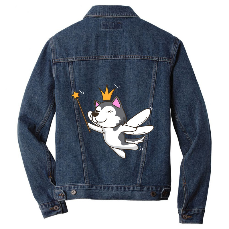 Fairy Siberian Husky Dog Mystical Pet Fairy Lover65.png Men Denim Jacket by stress | Artistshot