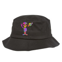 Alien Hippie Saturn Silhouette I Aliens Ufo Roswell Tie Dye Bucket Hat | Artistshot