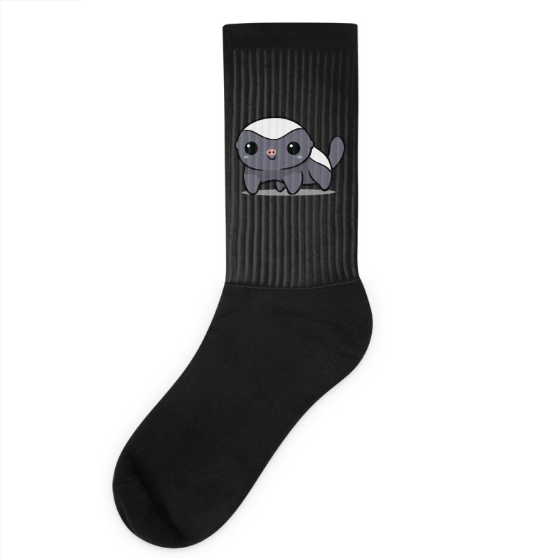 Chibi Kawaii Honey Badger Wildlife Ratel Animal Lover150.png Socks | Artistshot