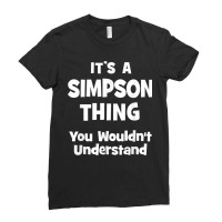 Simpson Thing College University Alumni Funny Ladies Fitted T-shirt | Artistshot