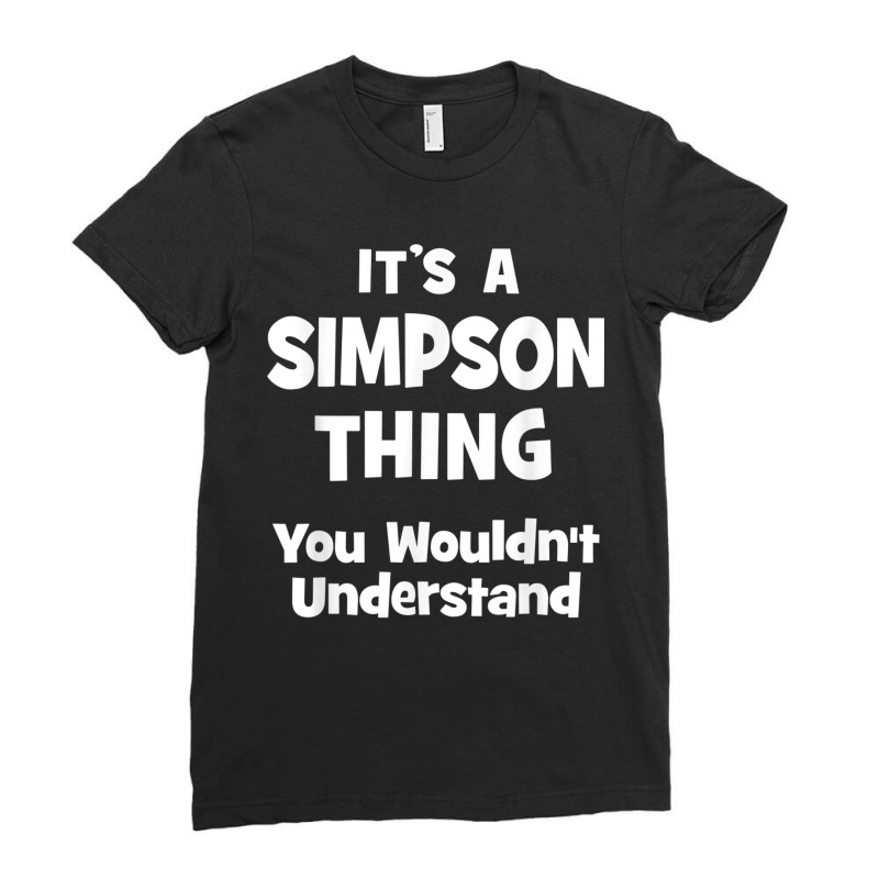 Simpson Thing College University Alumni Funny Ladies Fitted T-Shirt by PhillipVersage | Artistshot