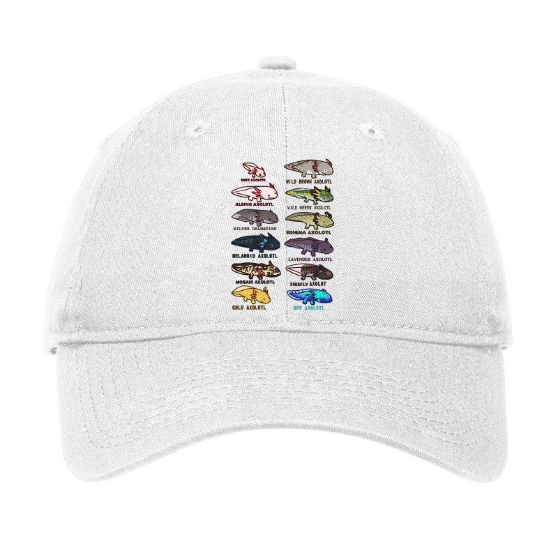 Axolotl Morphs And Colors Adjustable Cap by JessyTee01 | Artistshot