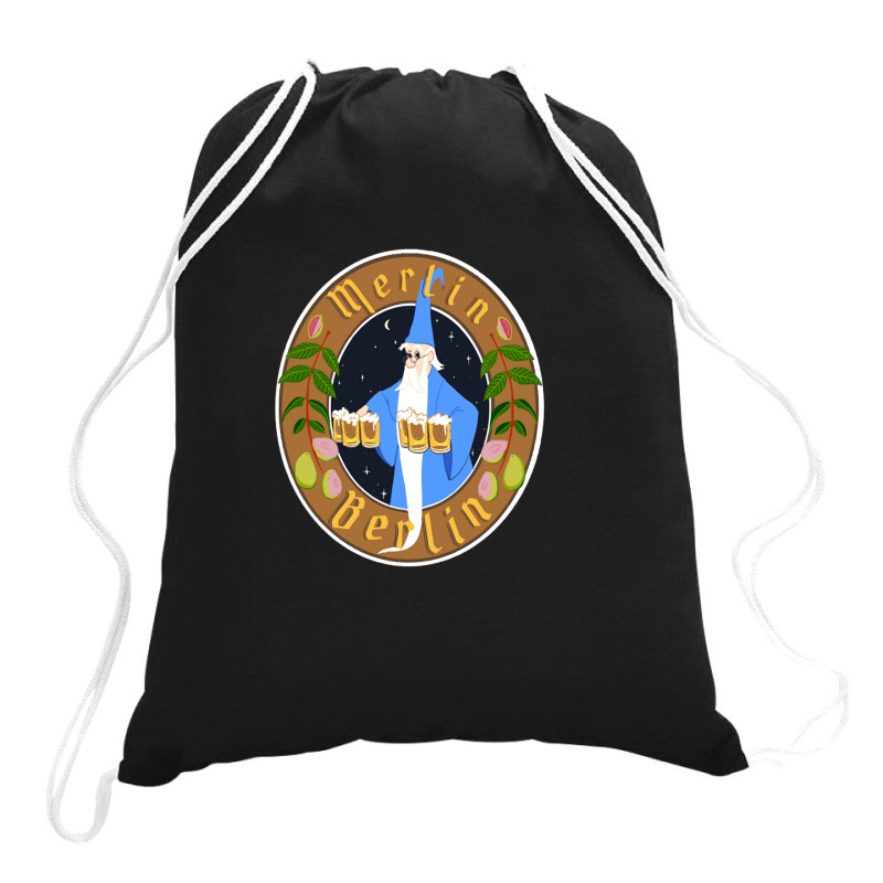 Merlin Berlin 1.png Drawstring Bags | Artistshot