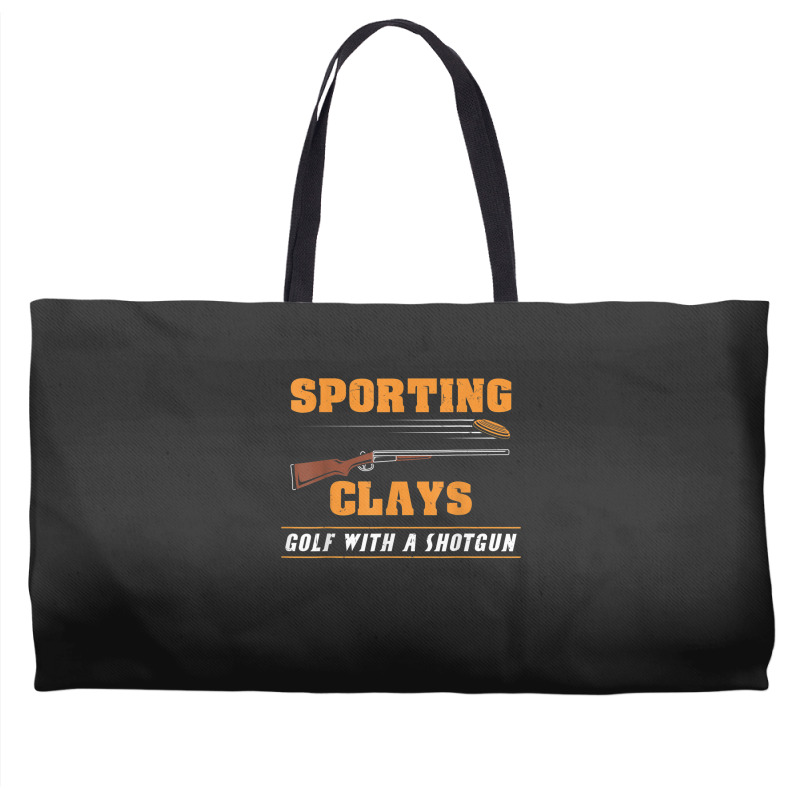 Sporting Clays Golf With A Shotgun Clay Target Shooting Weekender Totes | Artistshot