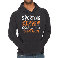 Sporting Clays Golf With A Shotgun For Clay Shooting Vintage Hoodie | Artistshot