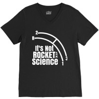 Funny It's Not Rocket Science Car Truck Manual Column Shift Three Spee V-neck Tee | Artistshot