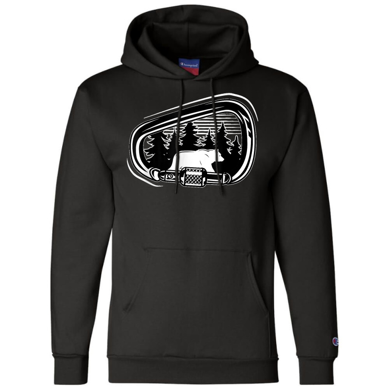 Carabiner Hook Bear I Camping Climbing Mountaineering Hiking Champion Hoodie | Artistshot