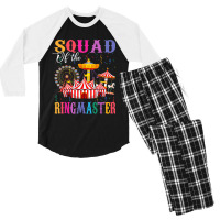 Squad Of The Birthday Ringmaster Kids Circus Birthday Party Men's 3/4 Sleeve Pajama Set | Artistshot