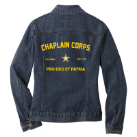 Us Army Chaplain Corps Ladies Denim Jacket | Artistshot