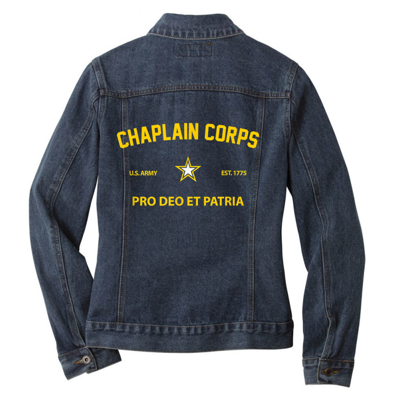 Us Army Chaplain Corps Ladies Denim Jacket by DarionMurray | Artistshot