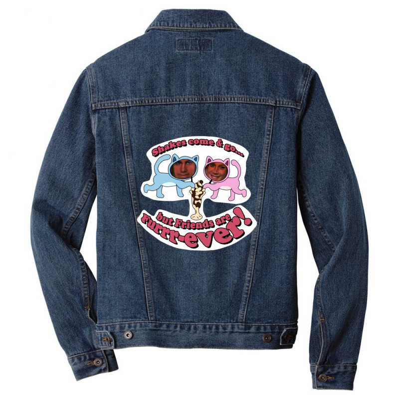 Shakes Come & Go But Friends Are Furrrever! Men Denim Jacket by AllenSCrowley | Artistshot