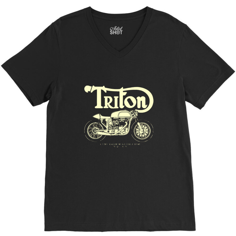 Triton Caferacer V-Neck Tee by JanisIda | Artistshot