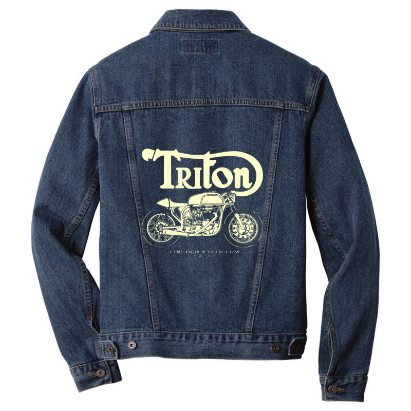 Triton Caferacer Men Denim Jacket by JanisIda | Artistshot