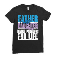 Diver Scuba Dad And Daughter Diving Partners For Life 33 Diving Deeper Ladies Fitted T-shirt | Artistshot