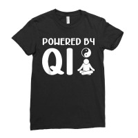 Powered By Qi Chinese Meditation Yin Yang Qigong Ladies Fitted T-shirt | Artistshot