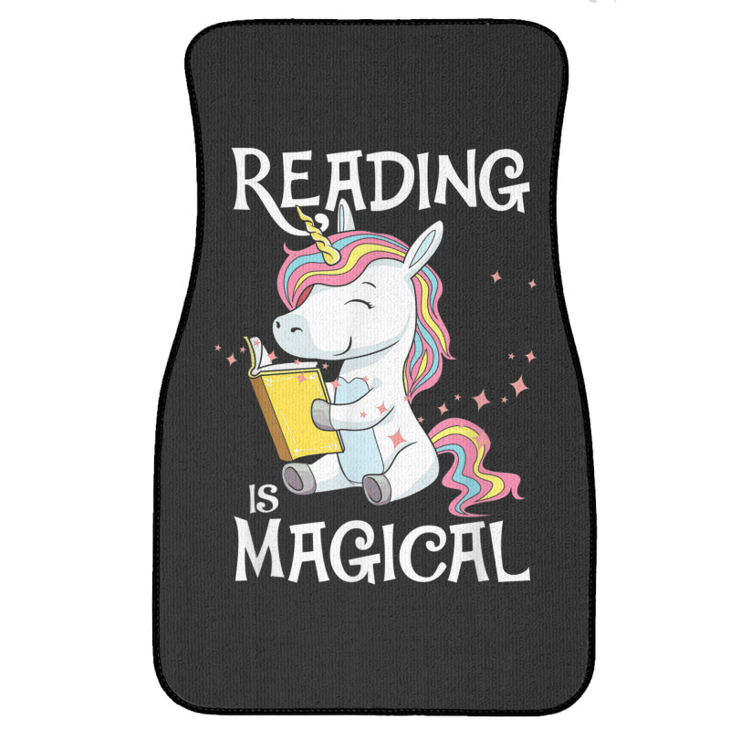 Reading Is Magical Book Lover Unicorn English Teacher Girls Front Car Mat | Artistshot