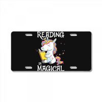 Reading Is Magical Book Lover Unicorn English Teacher Girls License Plate | Artistshot