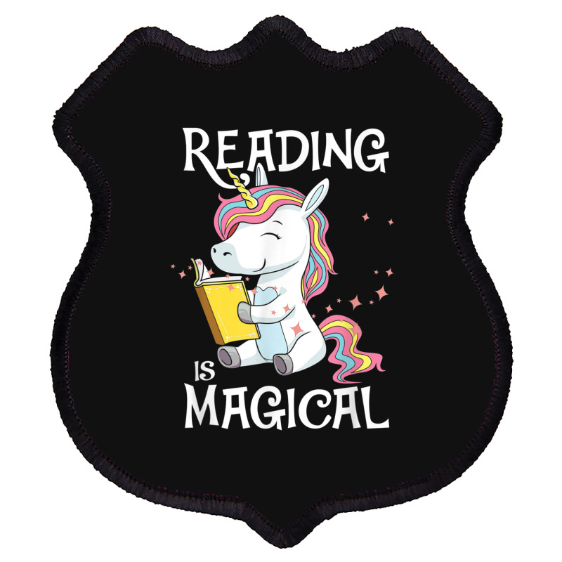 Reading Is Magical Book Lover Unicorn English Teacher Girls Shield Patch | Artistshot