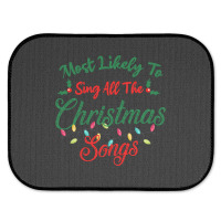 Funny Family Xmas Most Likely To Sing Christmas Songs Rear Car Mat | Artistshot